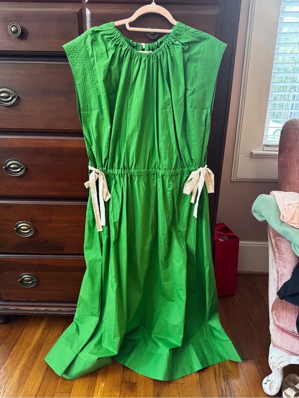 Banana Republic Green Tie-Waist Dress